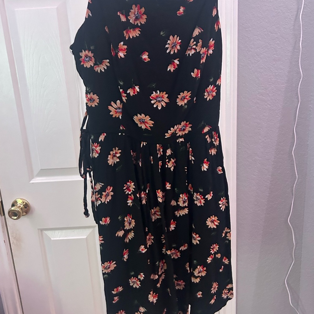 My Michelle Black Floral Mini Dress